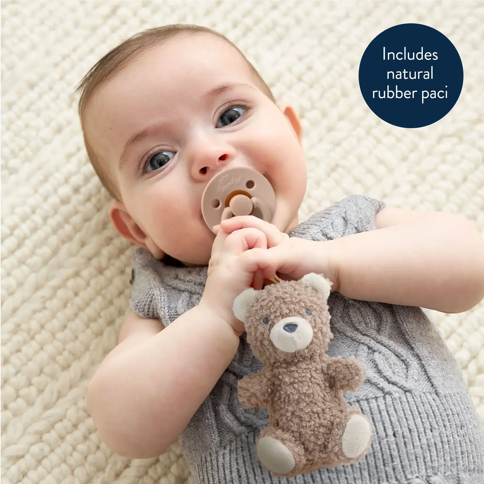 Itzy Ritzy Itzy Ritzy - Ritzy Pal Rubber Pacifier & Plush