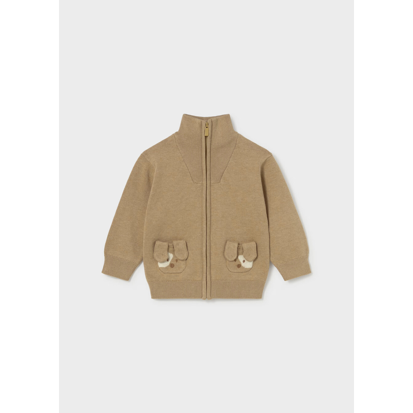 Mayoral Mayoral - Knit Zip-Up Sweater With Puppies (2381)