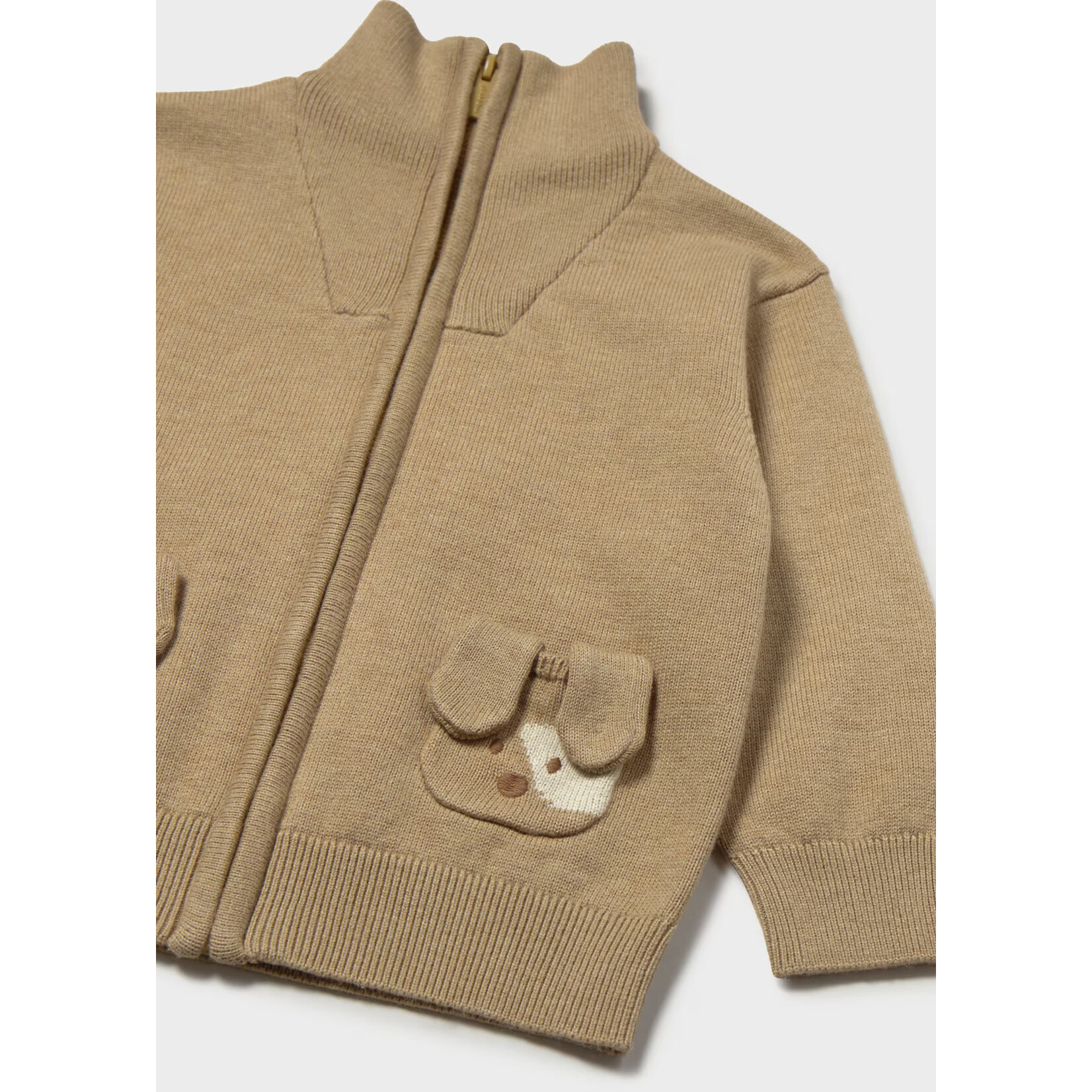 Mayoral Mayoral - Knit Zip-Up Sweater With Puppies (2381)