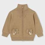 Mayoral Mayoral - Knit Zip-Up Sweater With Puppies (2381)