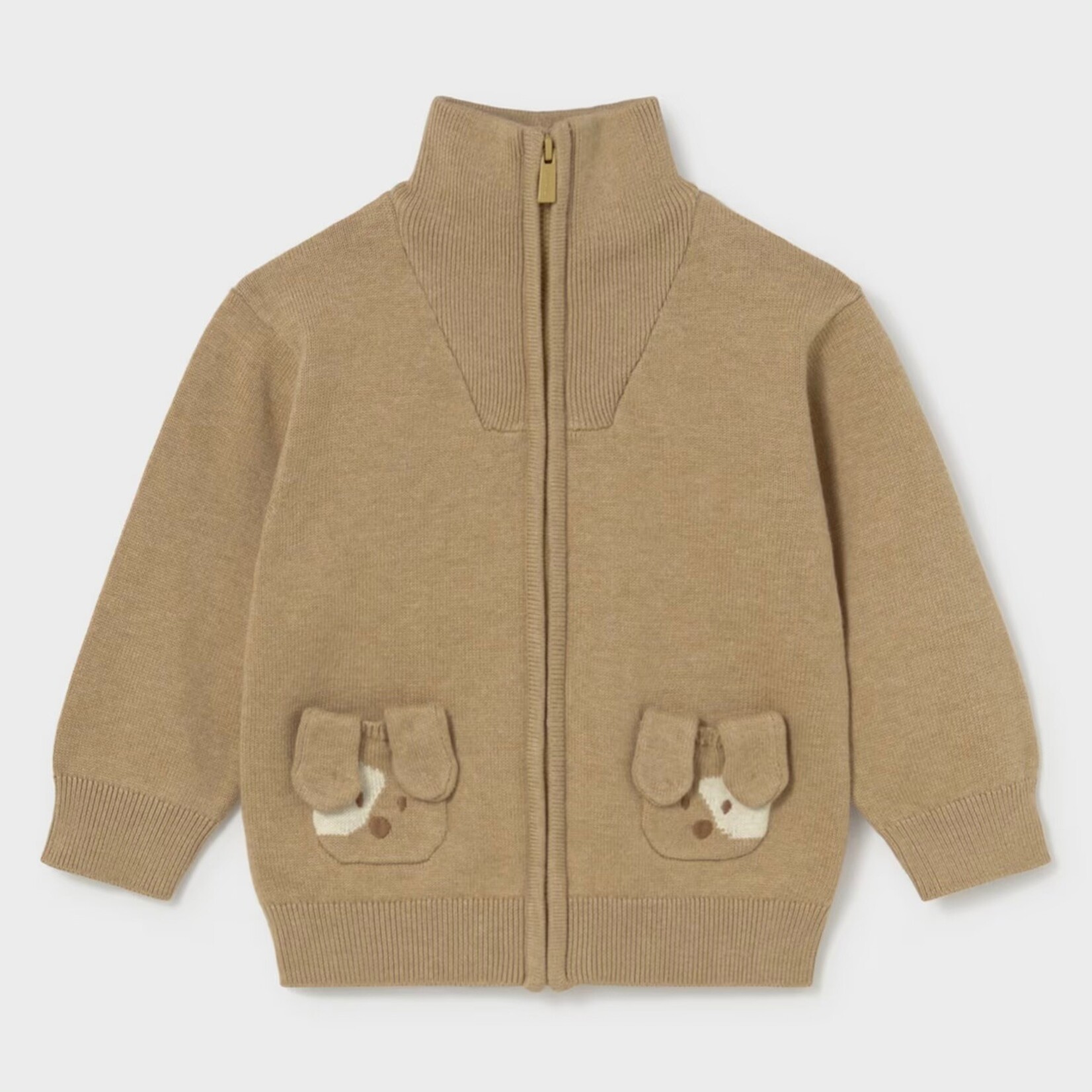 Mayoral Mayoral - Knit Zip-Up Sweater With Puppies (2381)