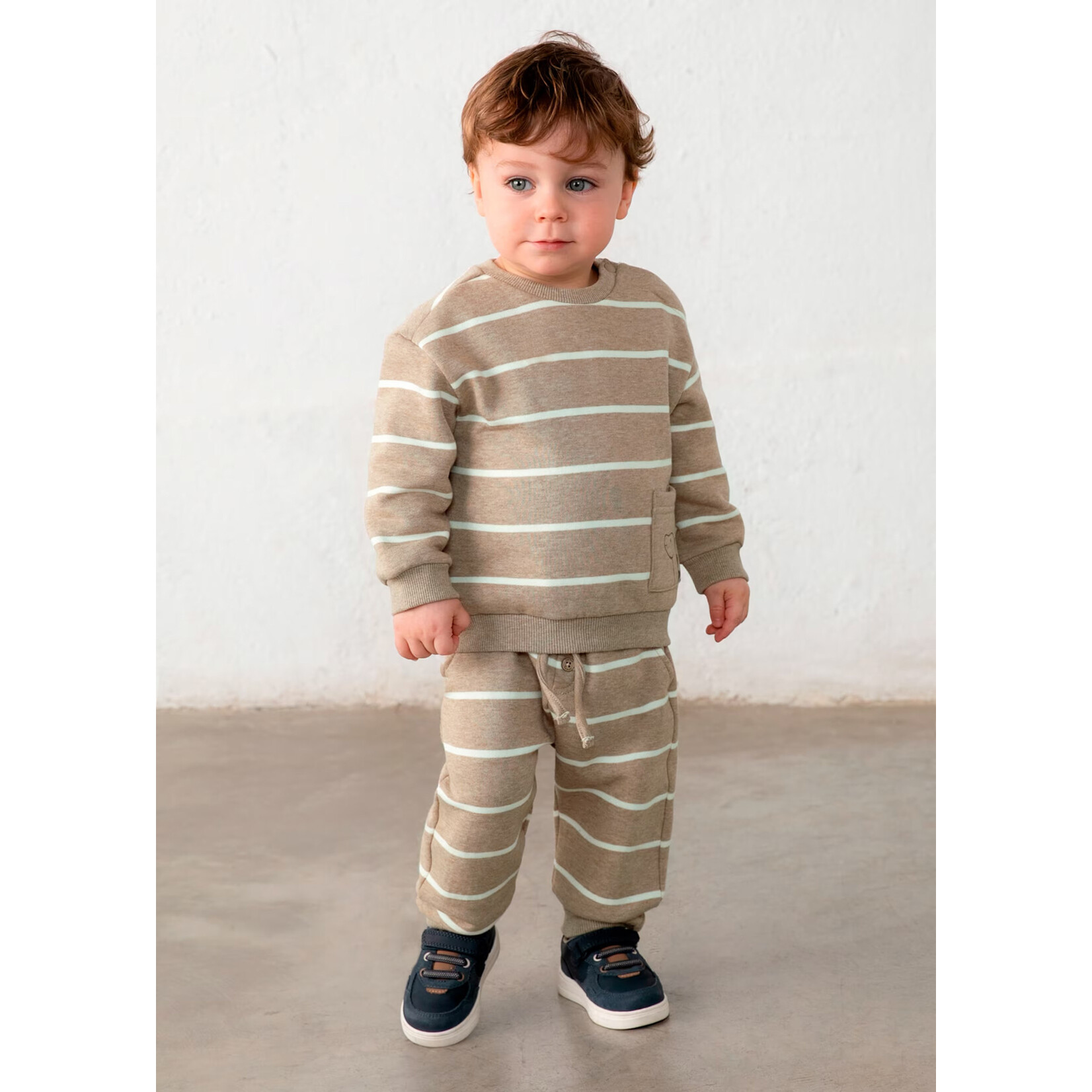 Mayoral Mayoral -  Animal Pocket  Striped Sweatshirt (2416)