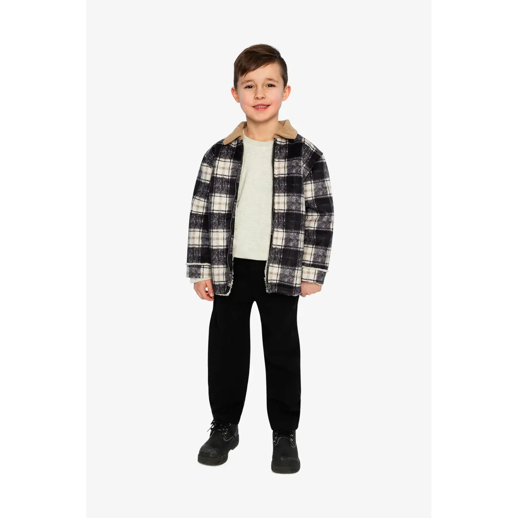 Deux Par Deux Deux Par Deux - Zipped Plaid Jacket