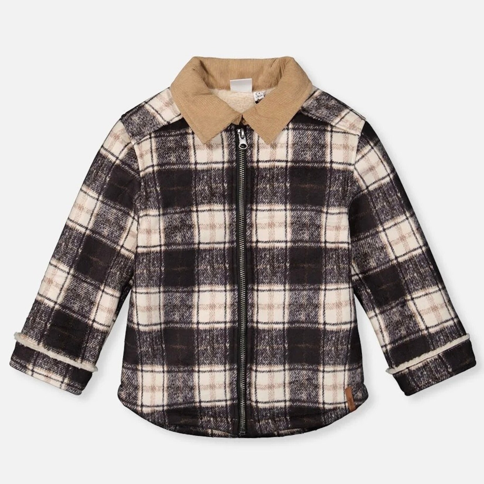 Deux Par Deux Deux Par Deux - Zipped Plaid Jacket