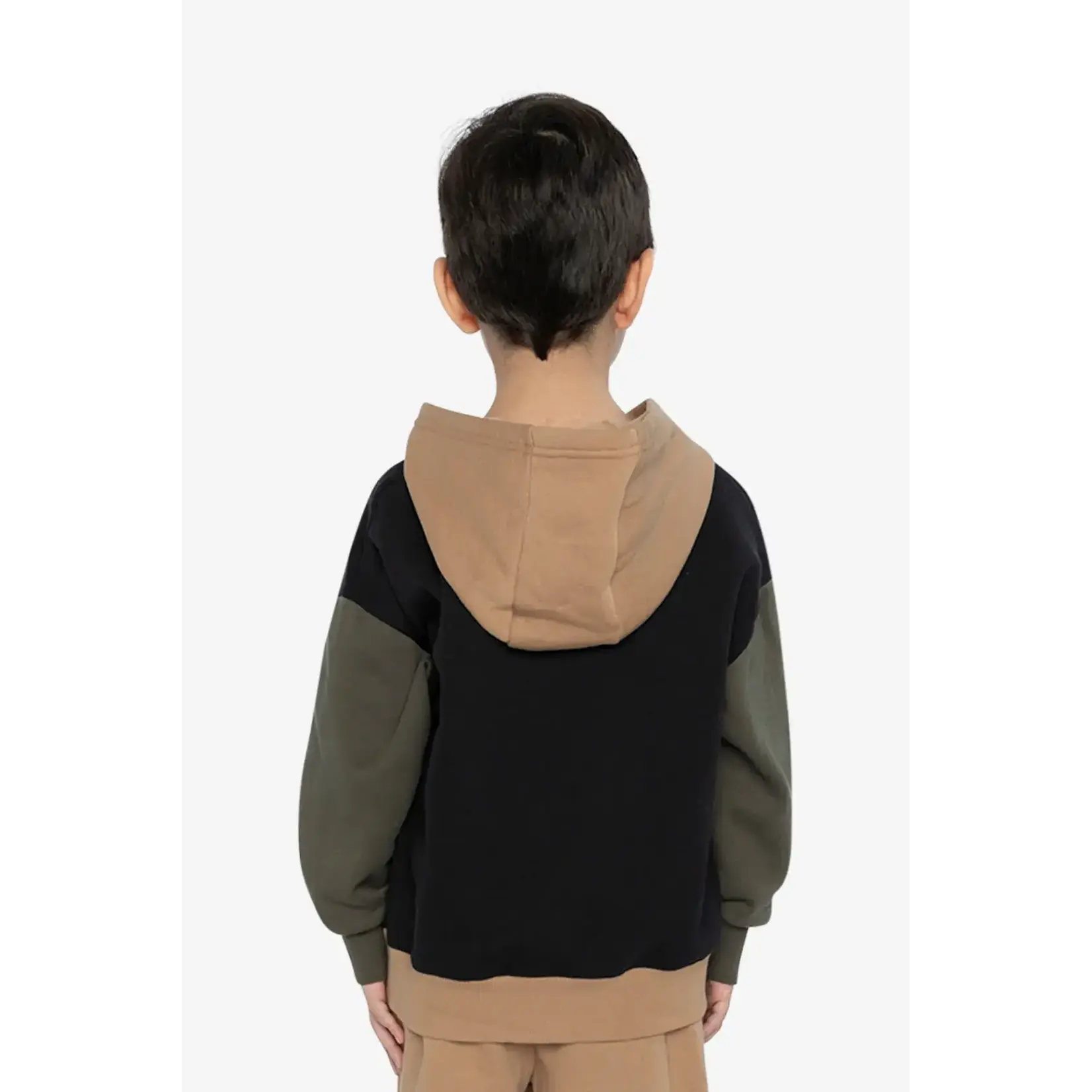 Deux Par Deux Deux Par Deux - Color Block Fleece Hoodie