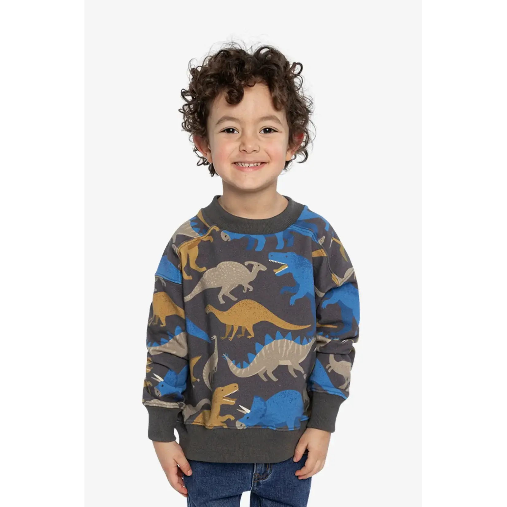 Deux Par Deux Deux Par Deux - Fleece  Dino Sweatshirt