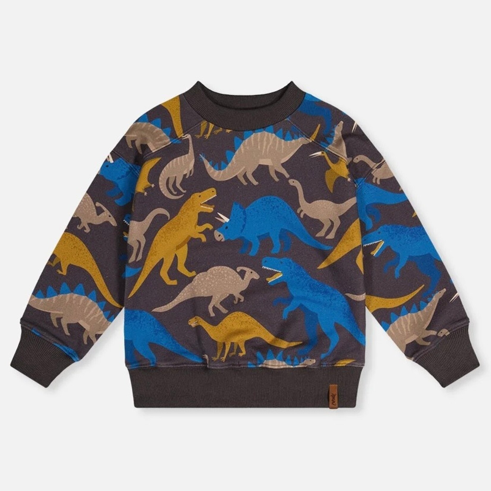 Deux Par Deux Deux Par Deux - Fleece  Dino Sweatshirt