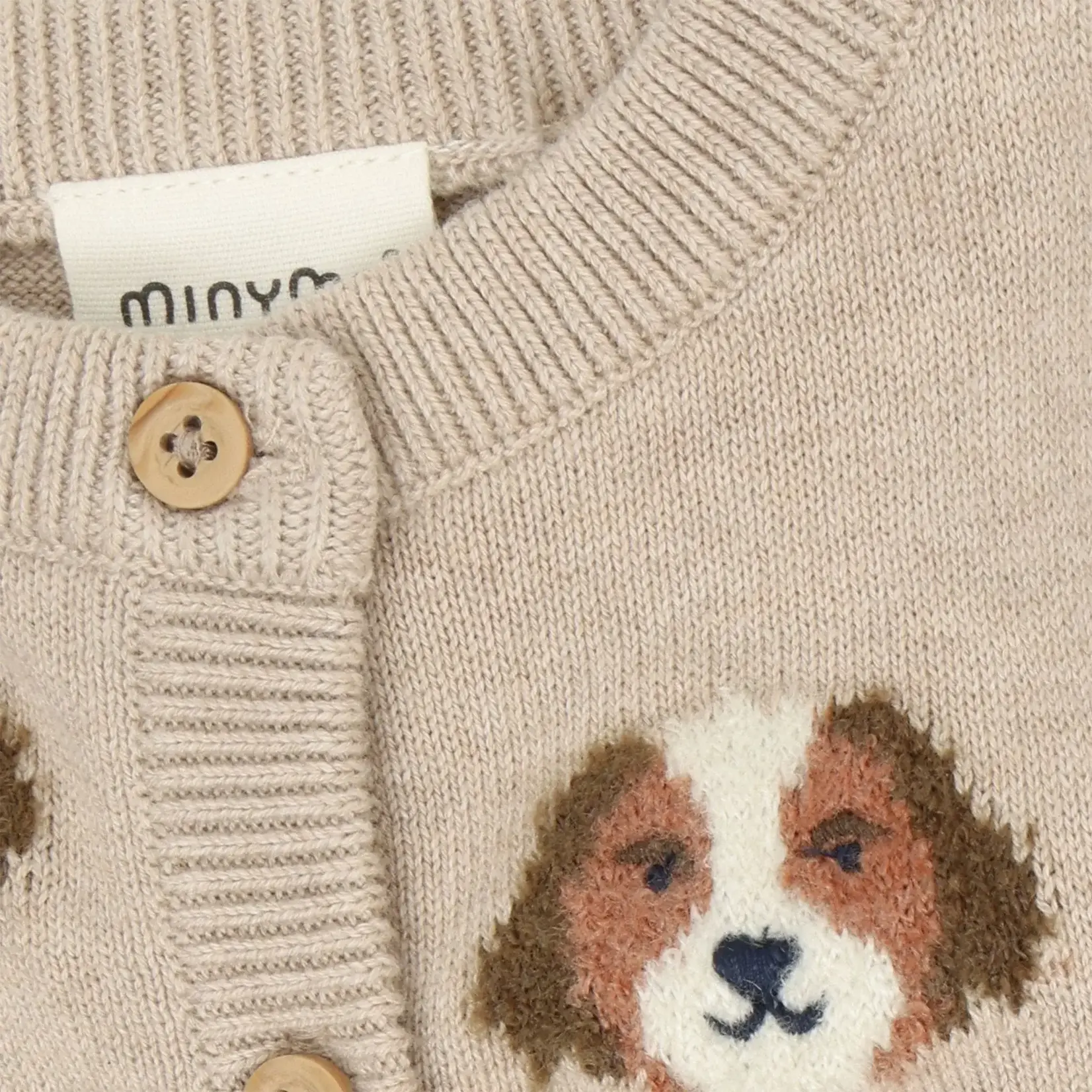 MinyMo MinyMo - Puppy  Knit Cardigan