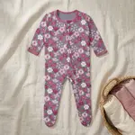 KicKee Pants KicKee Pants - 2 Way Footie Zipper Moonlight Picture Day Floral