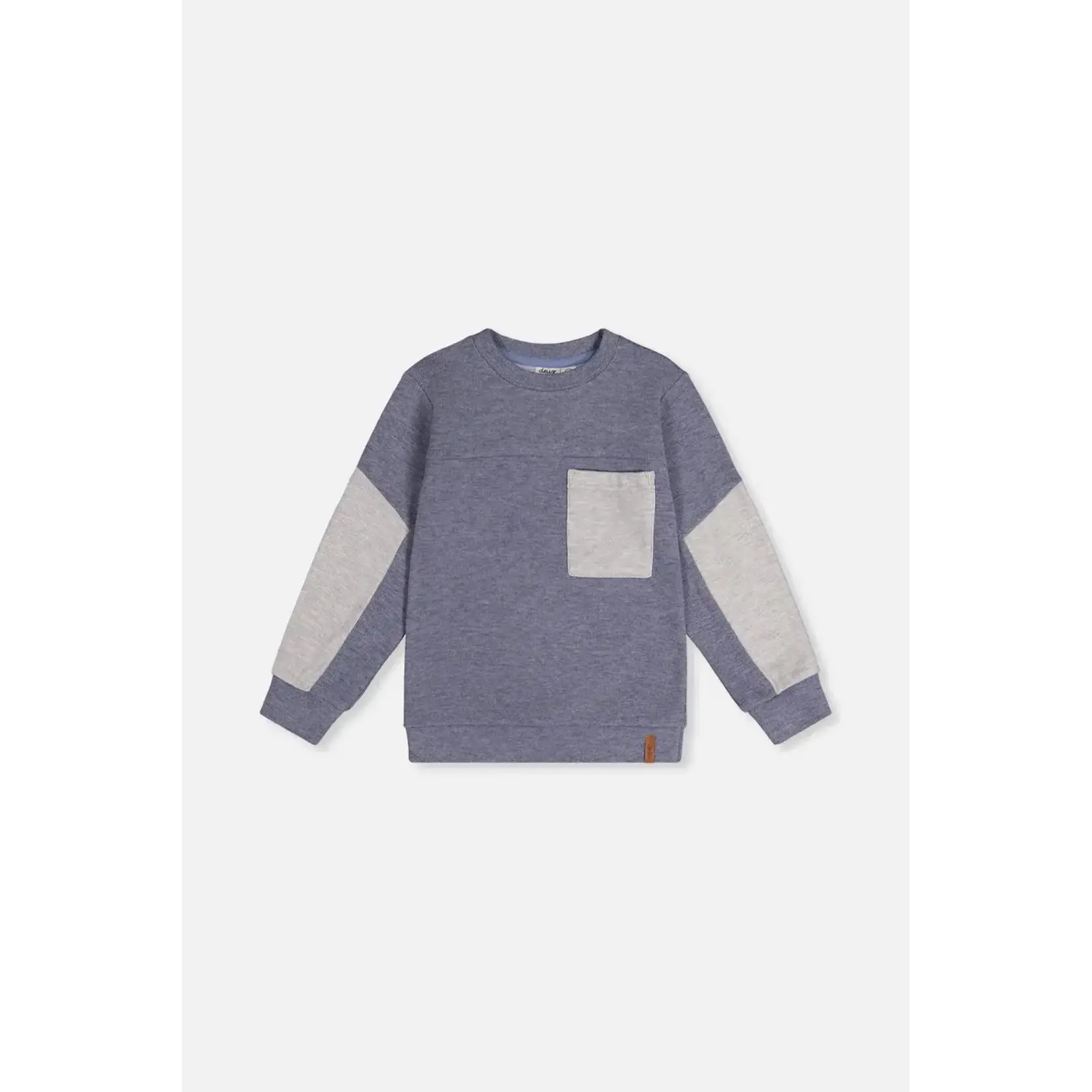 Deux Par Deux Deux Par Deux -Colorblock Brushed Jersey Top With Chest Pocket
