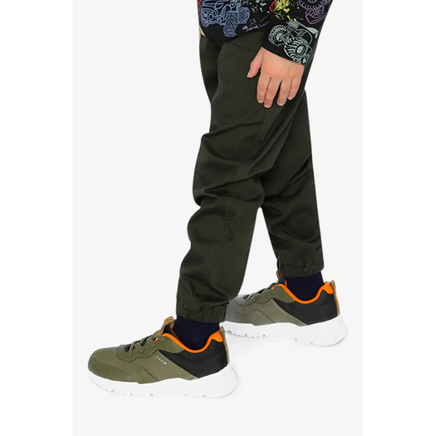 Deux Par Deux Deux Par Deux -Stretch Canvas Jogger With Patch Pockets