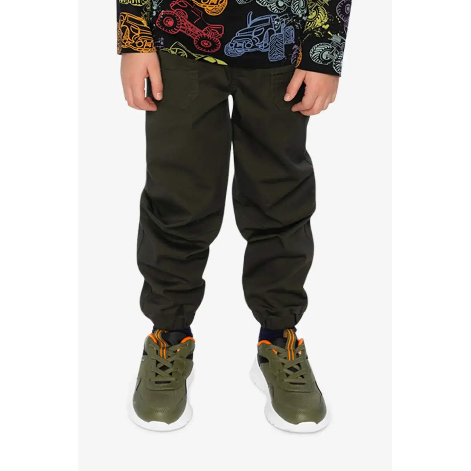 Deux Par Deux Deux Par Deux -Stretch Canvas Jogger With Patch Pockets