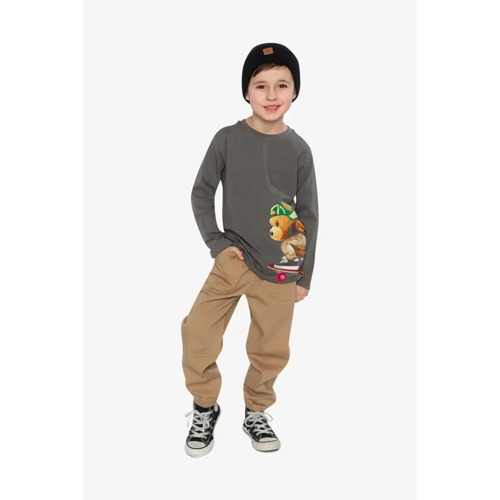 Deux Par Deux Deux Par Deux -Stretch Canvas Jogger With Patch Pockets