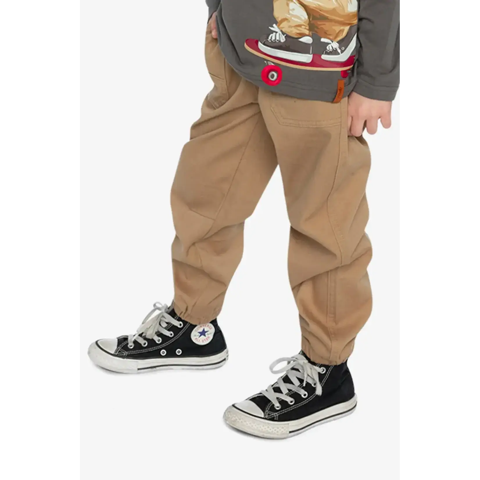 Deux Par Deux Deux Par Deux -Stretch Canvas Jogger With Patch Pockets