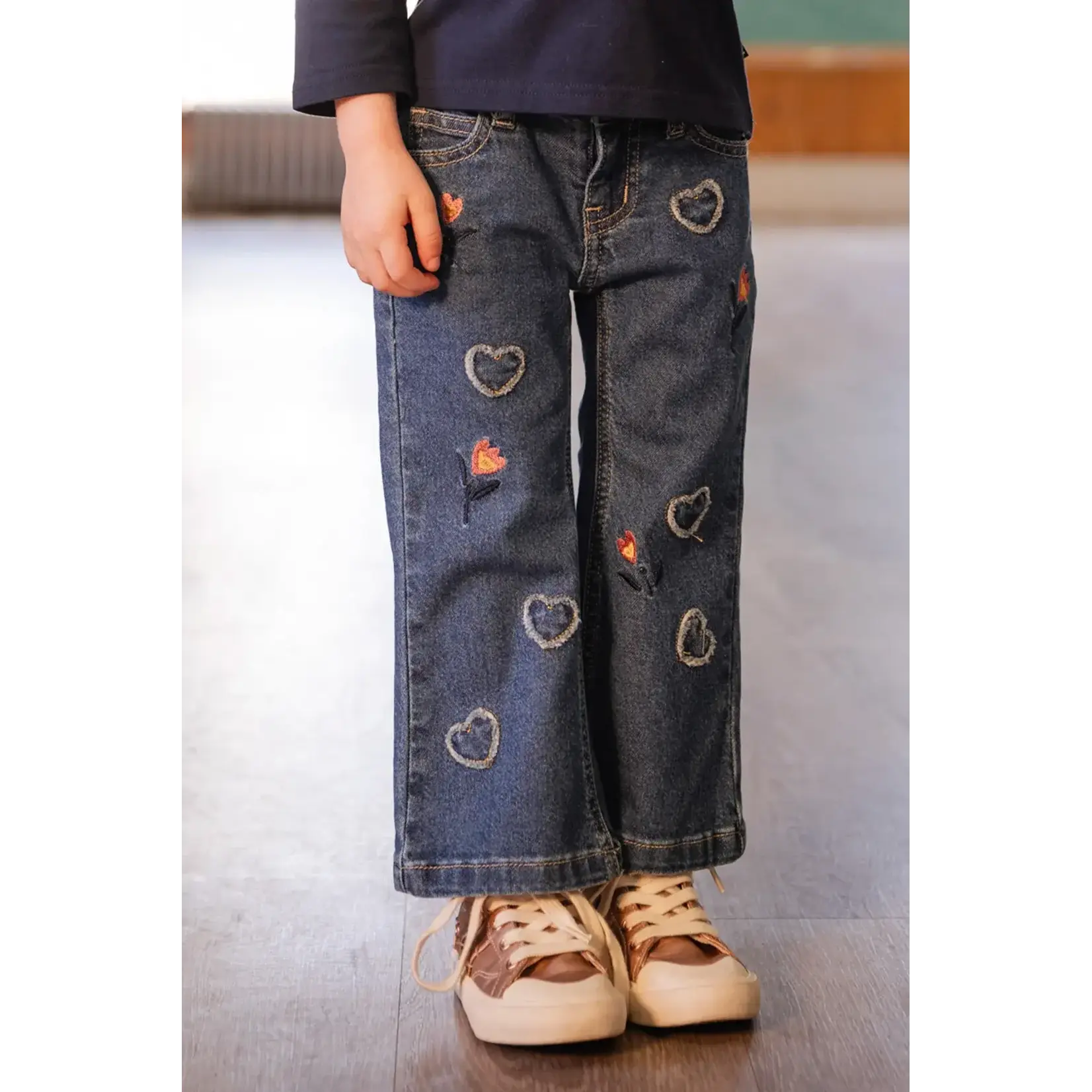 Deux Par Deux Deux Par Deux - Boot Leg Jeans With Embroidey
