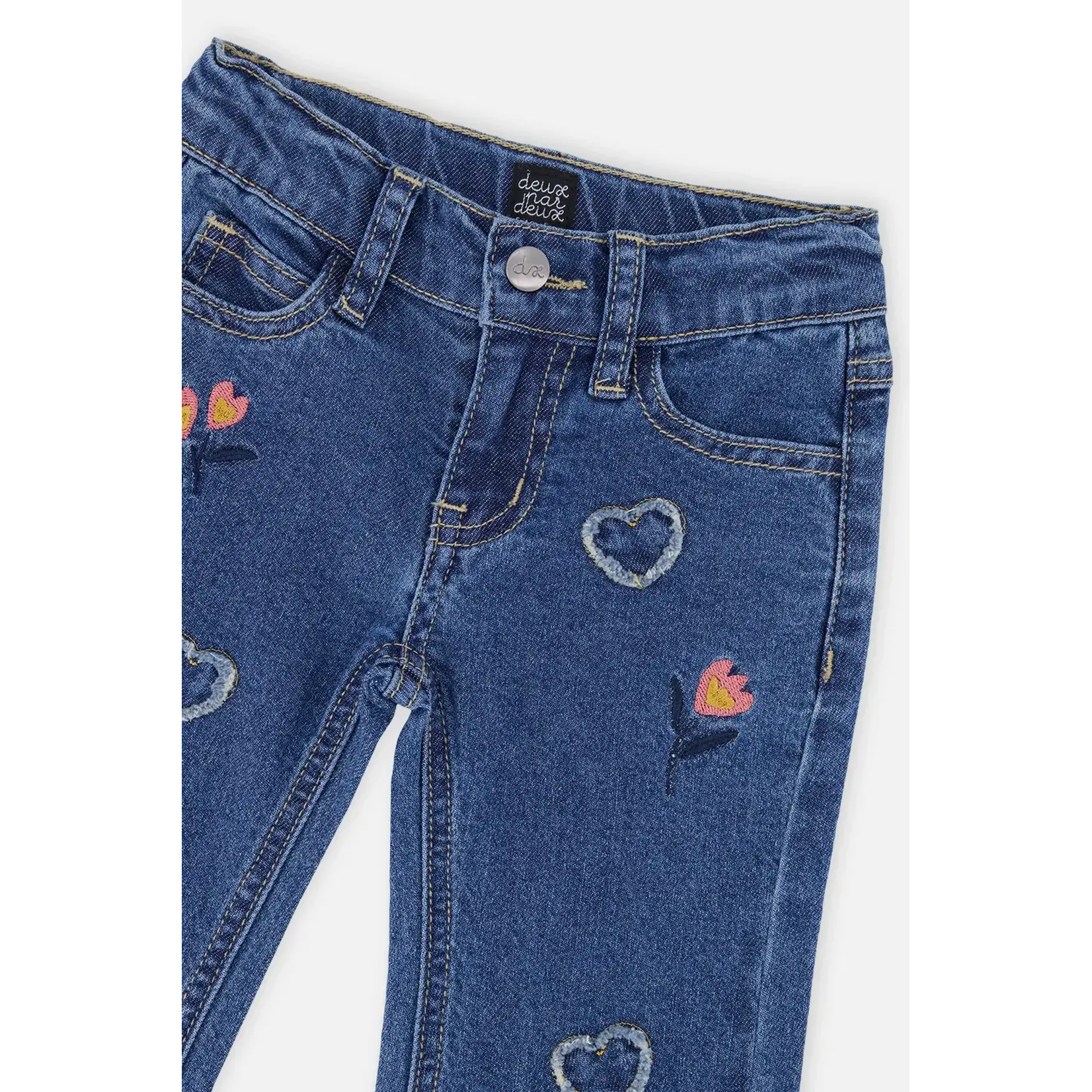 Deux Par Deux Deux Par Deux - Boot Leg Jeans With Embroidey
