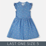 Deux Par Deux Deux Par Deux - Sleeveless Button Down Dress Flower Print