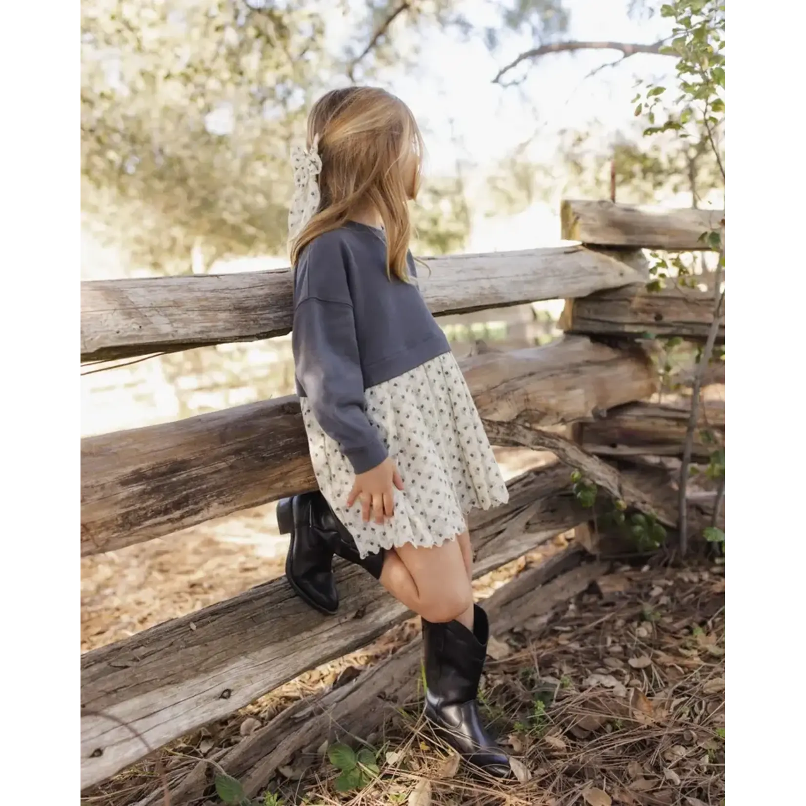 Rylee + Cru Rylee + Cru - Sweatshirt Dress Vintage Fleur