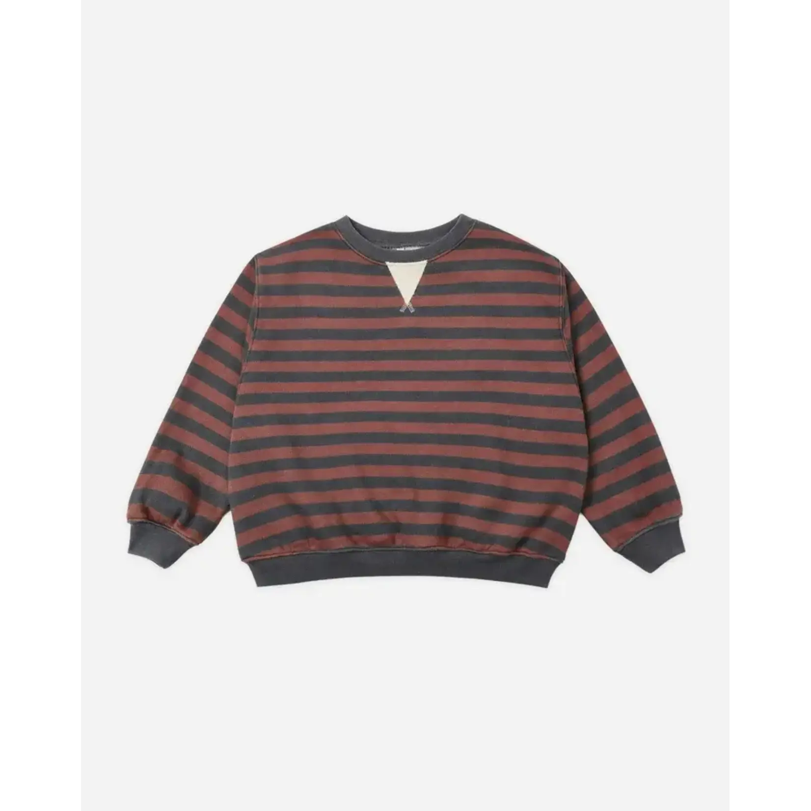 Rylee + Cru Rylee + Cru - Oversized Crew Mulberry Stripe