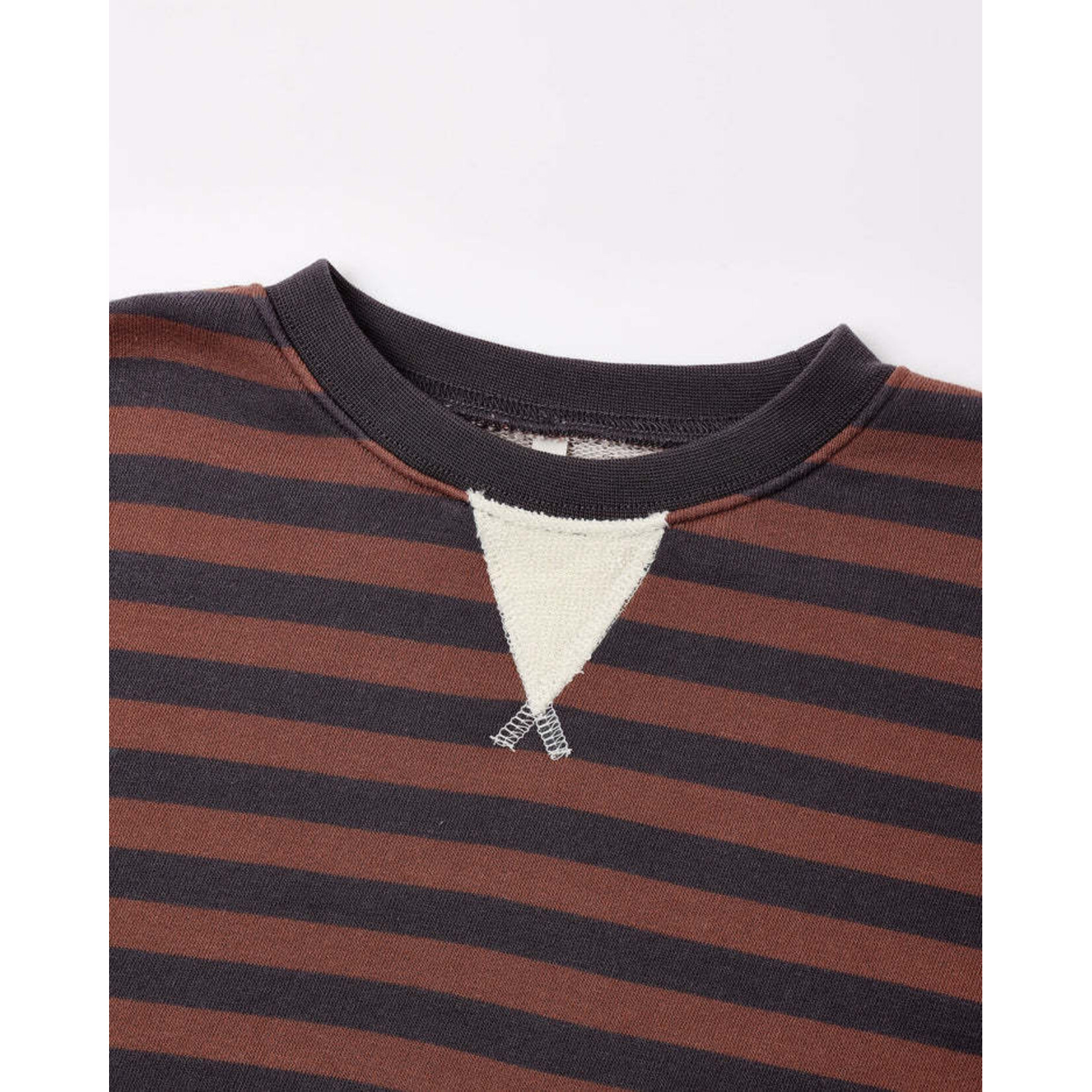 Rylee + Cru Rylee + Cru - Oversized Crew Mulberry Stripe