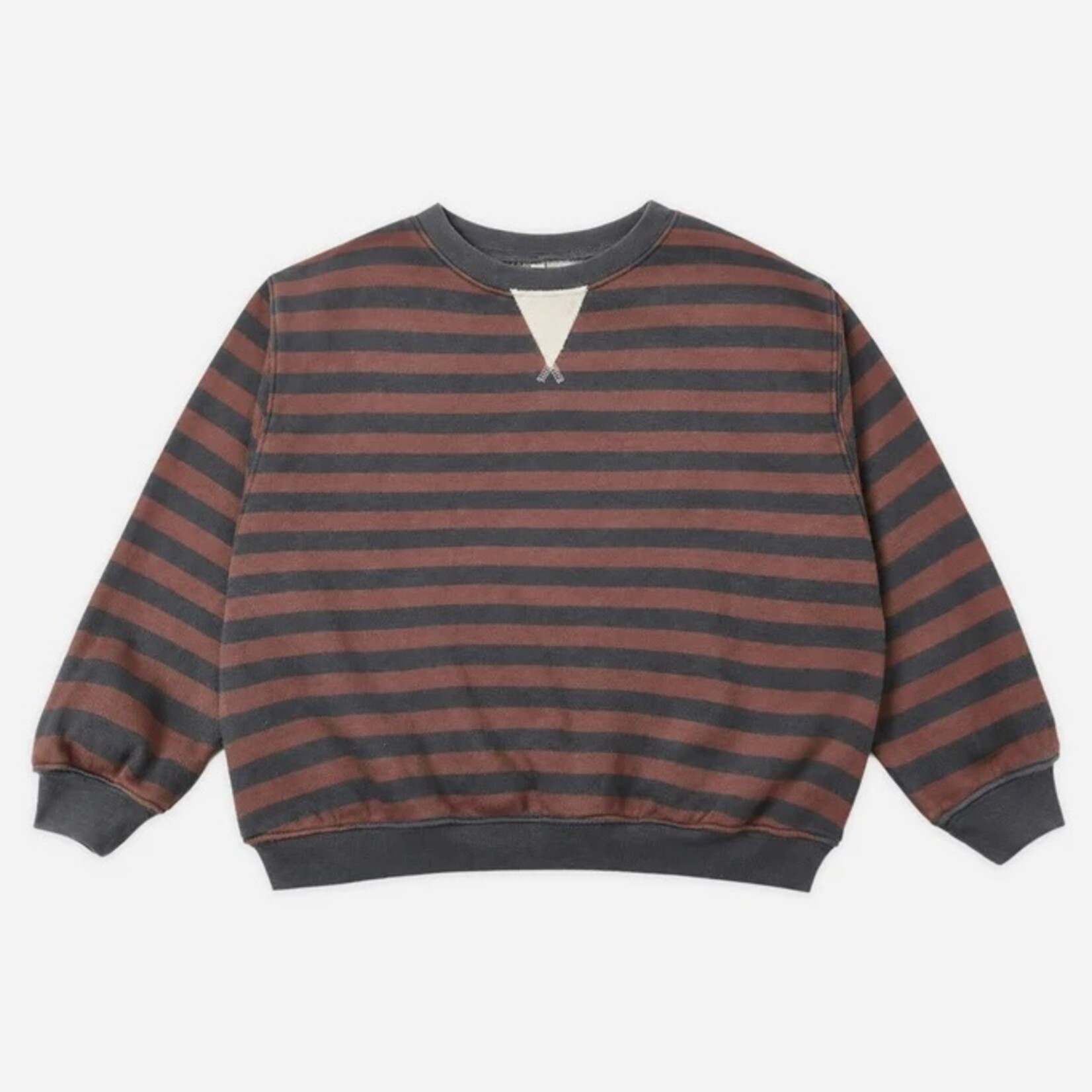 Rylee + Cru Rylee + Cru - Oversized Crew Mulberry Stripe