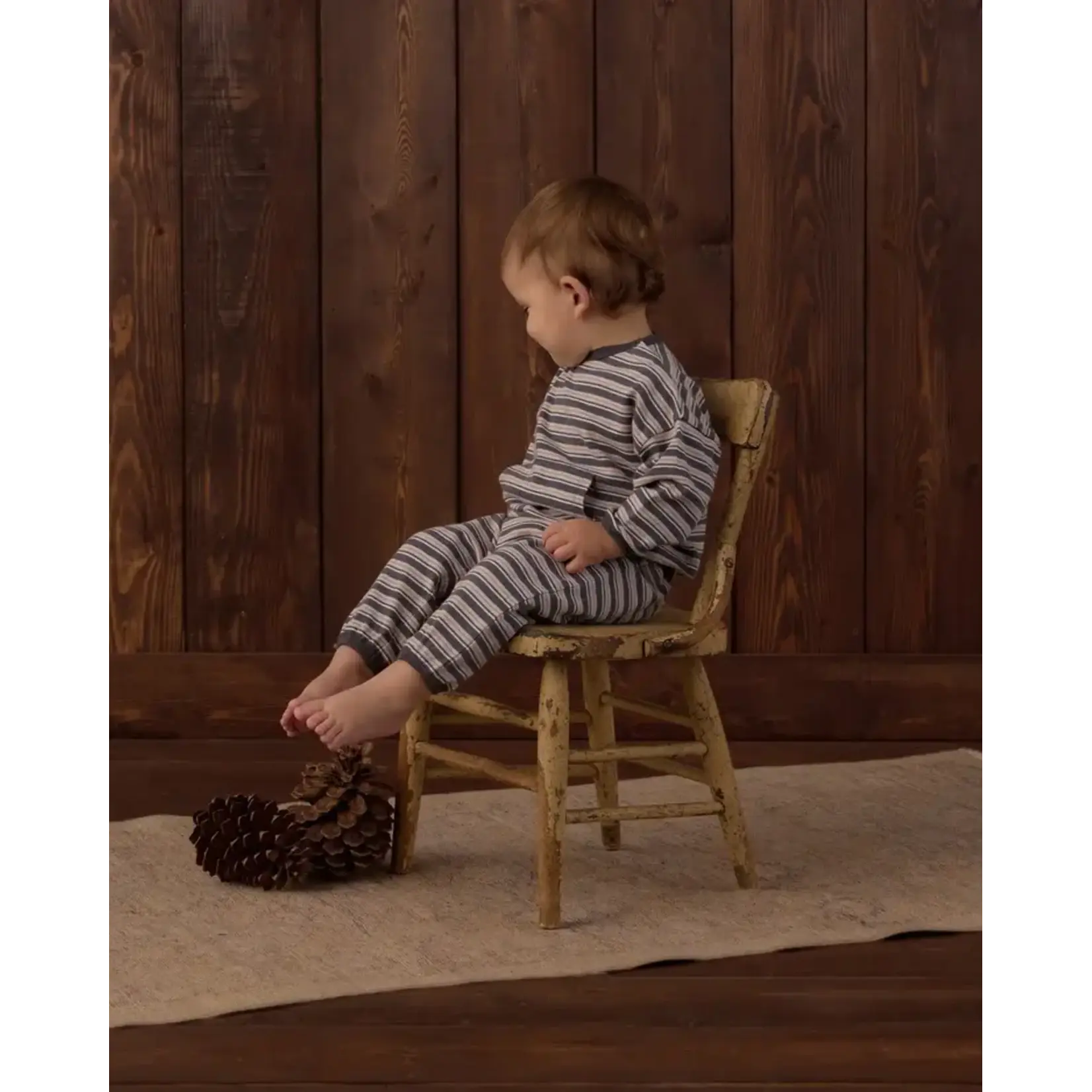 Rylee + Cru Rylee + Cru - Relaxed Set Blue Stripe