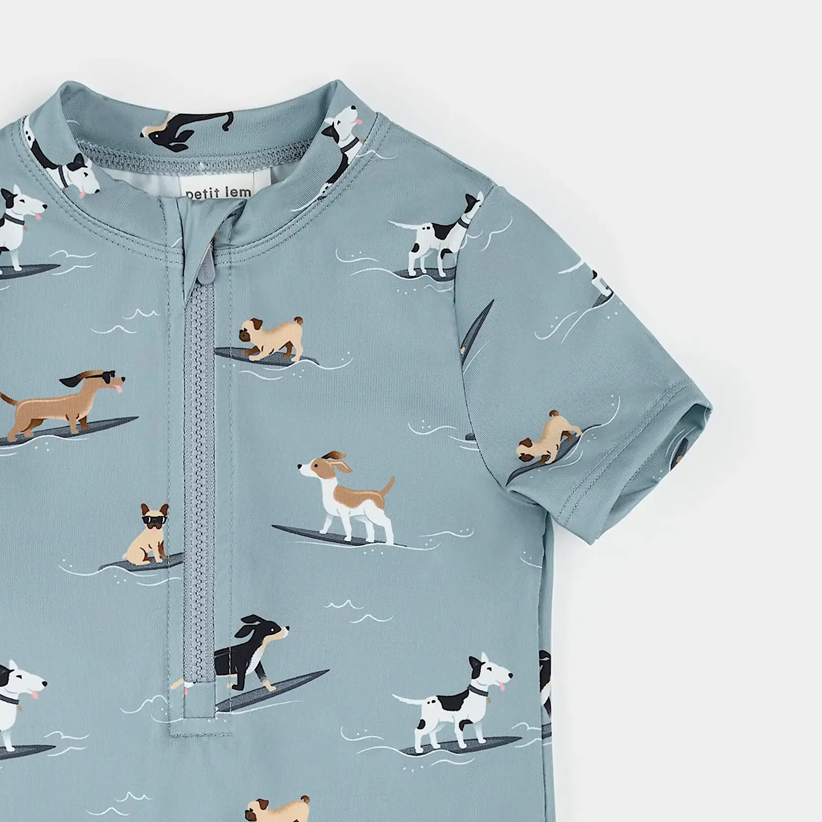 Petit Lem Petit Lem -  Surfing Pups Swim Romper