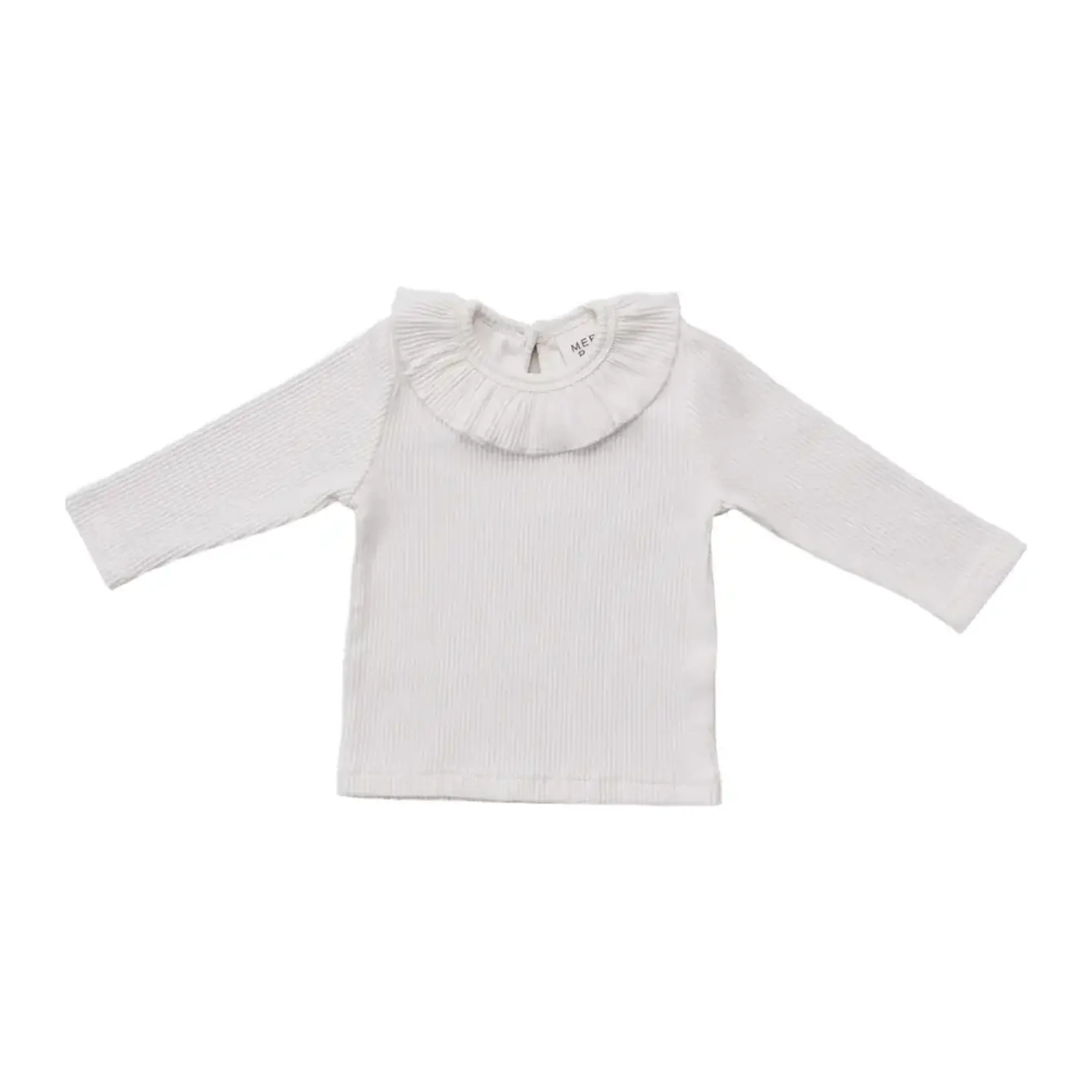 Mebie Baby Mebie Baby - Ribbed Ruffle Long Sleeve Shirt