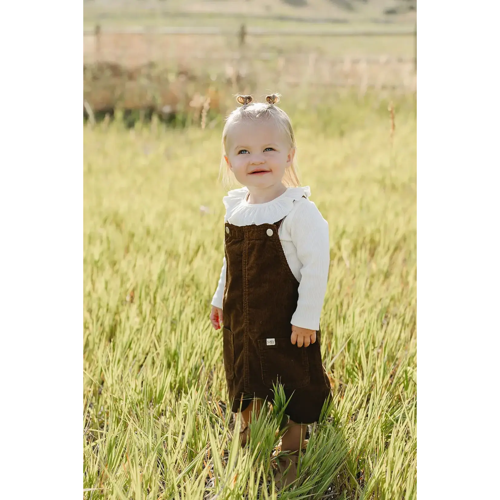 Mebie Baby Mebie Baby - Ribbed Ruffle Long Sleeve Shirt
