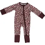 Mebie Baby Mebie Baby - Antique FloralRibbed Bamboo Zipper Sleeper
