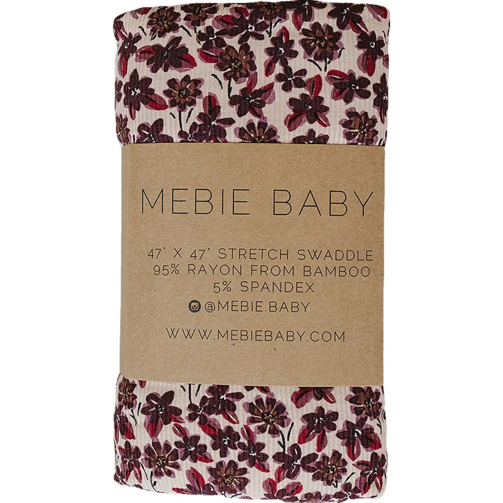 Mebie Baby Mebie Baby -  Antique Floral Bamboo Stretch Swaddle