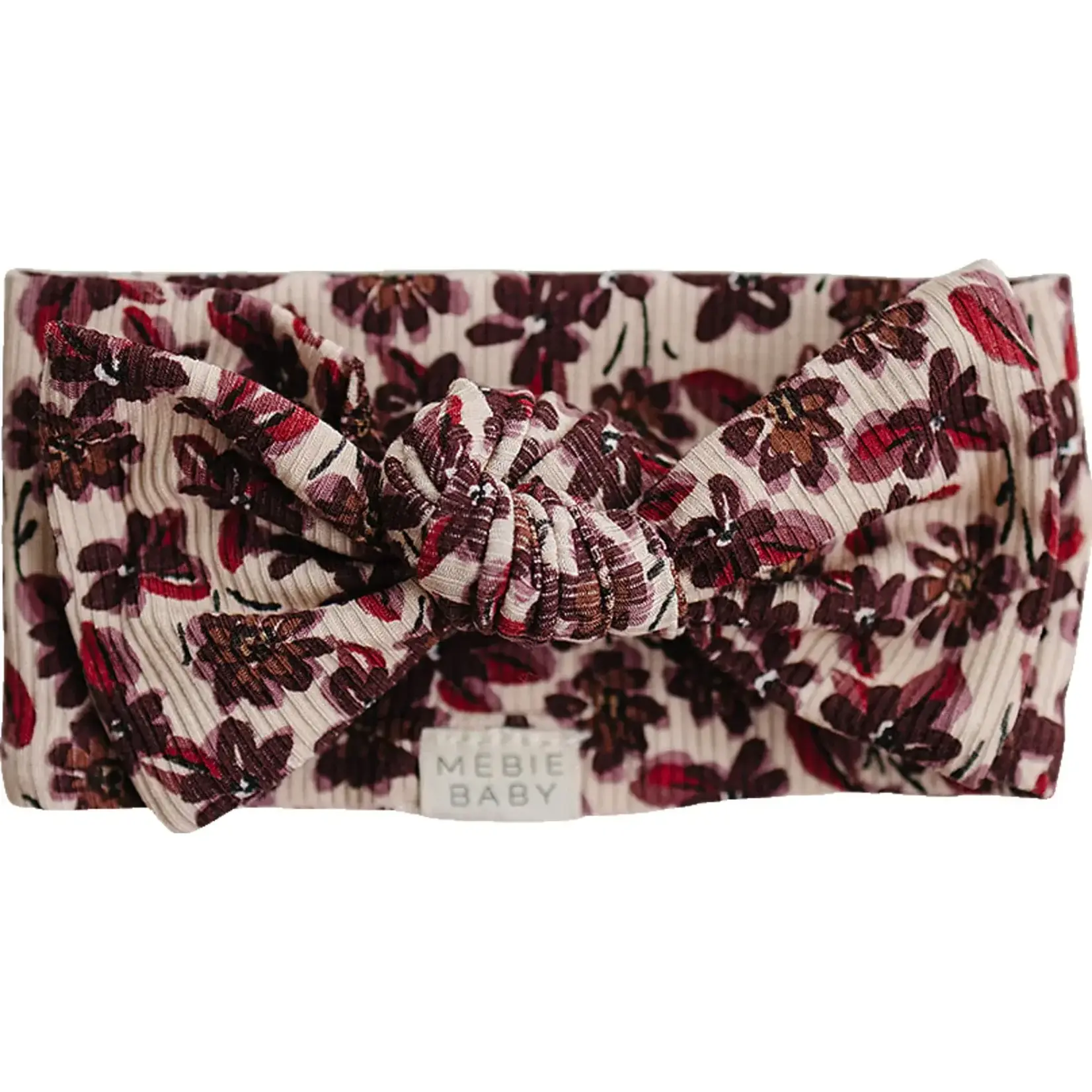 Mebie Baby Mebie Baby - Antique Floral Ribbed Bamboo Head Wrap