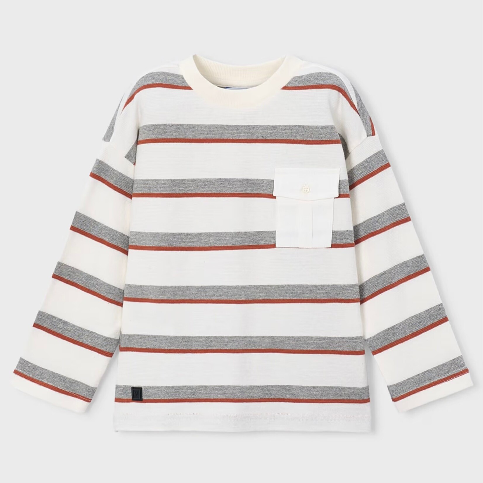 Mayoral Mayoral - L/S Stripes T-Shirt With Pocket (4008)
