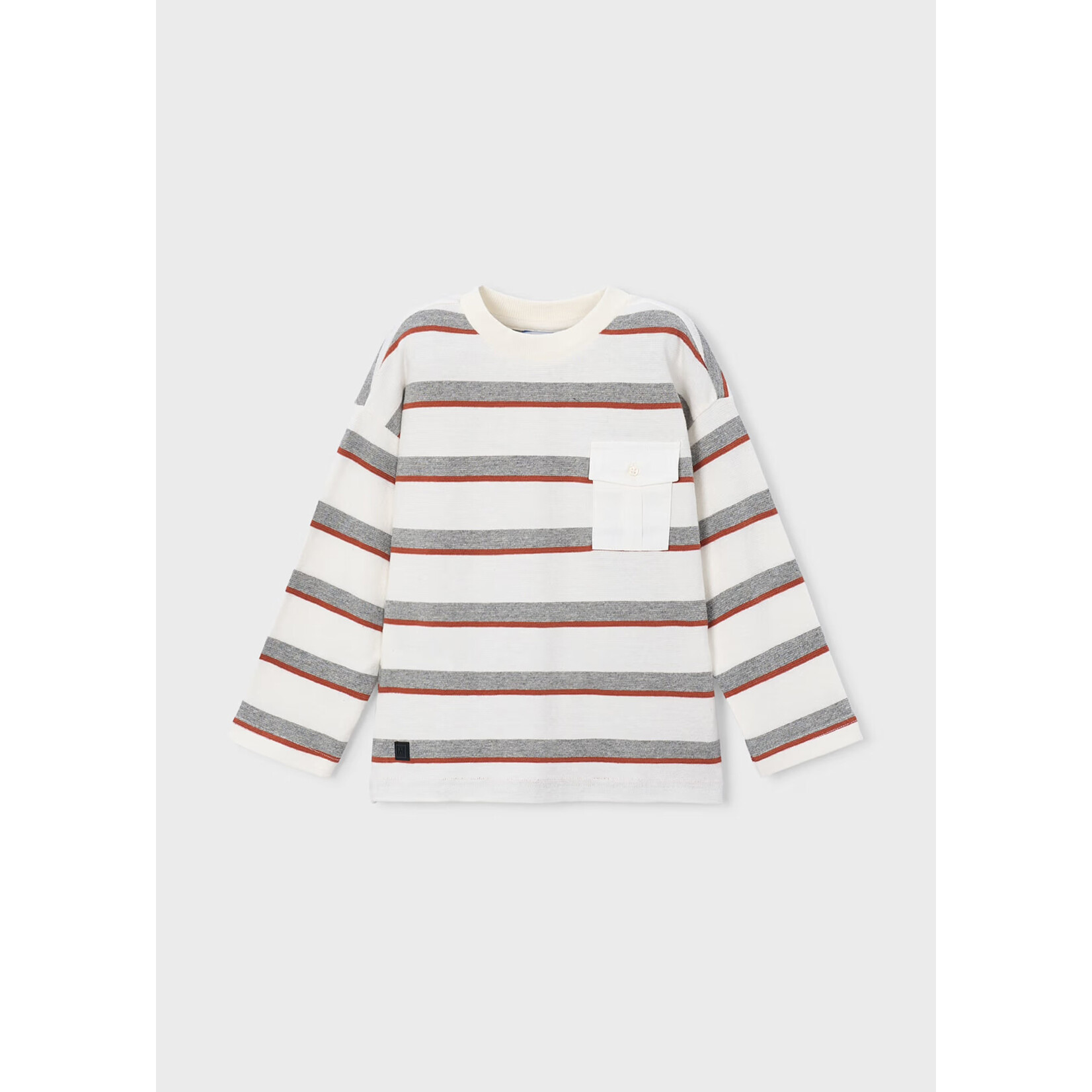 Mayoral Mayoral - L/S Stripes T-Shirt With Pocket (4008)