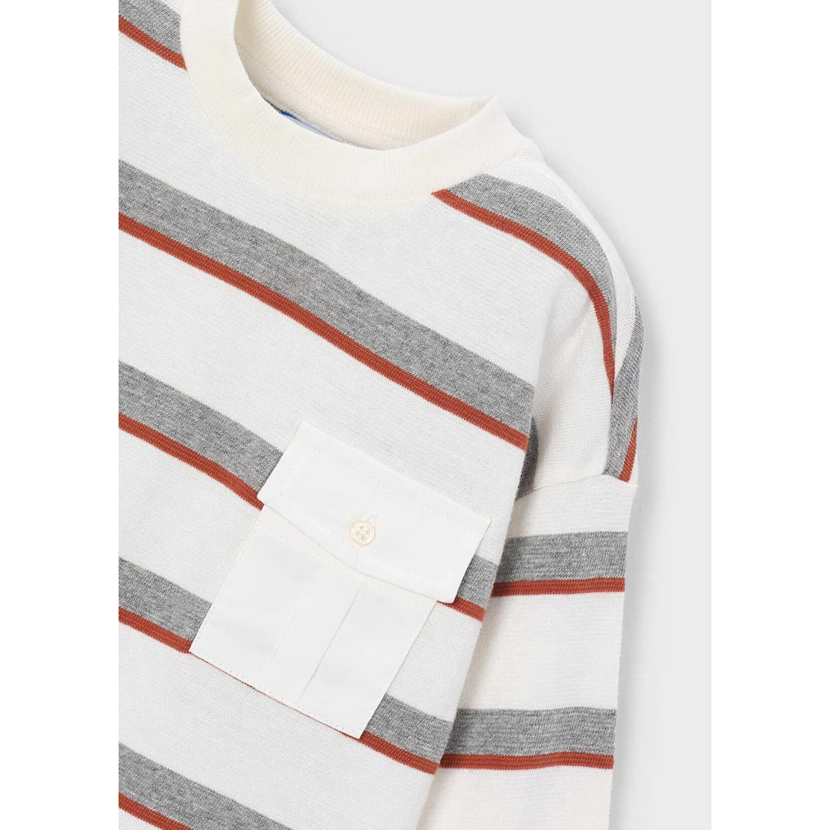 Mayoral Mayoral - L/S Stripes T-Shirt With Pocket (4008)