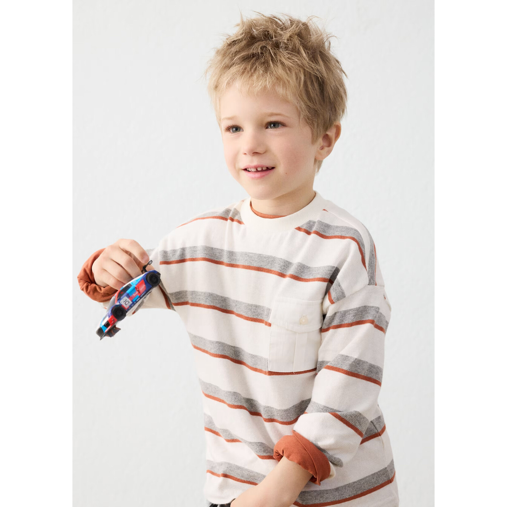 Mayoral Mayoral - L/S Stripes T-Shirt With Pocket (4008)