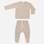 Quincy Mae Quincy Mae - Wrap Top + Footed Pant Set