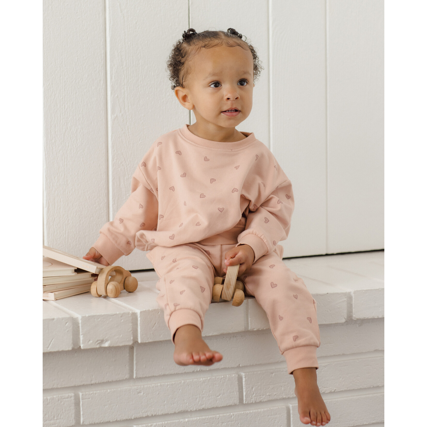 Quincy Mae Quincy Mae - Relaxed Sweatshirt  Hearts