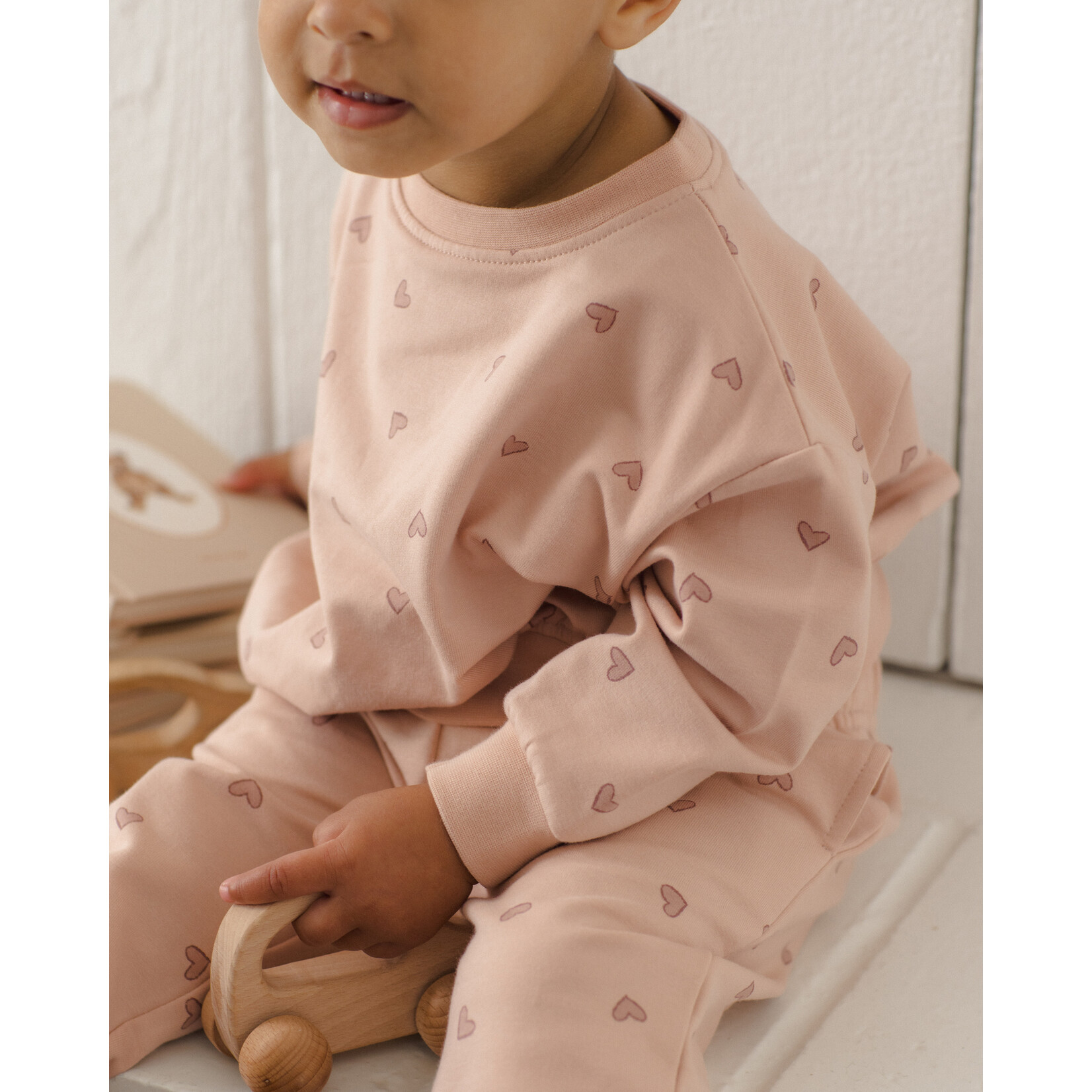 Quincy Mae Quincy Mae - Relaxed Sweatshirt  Hearts
