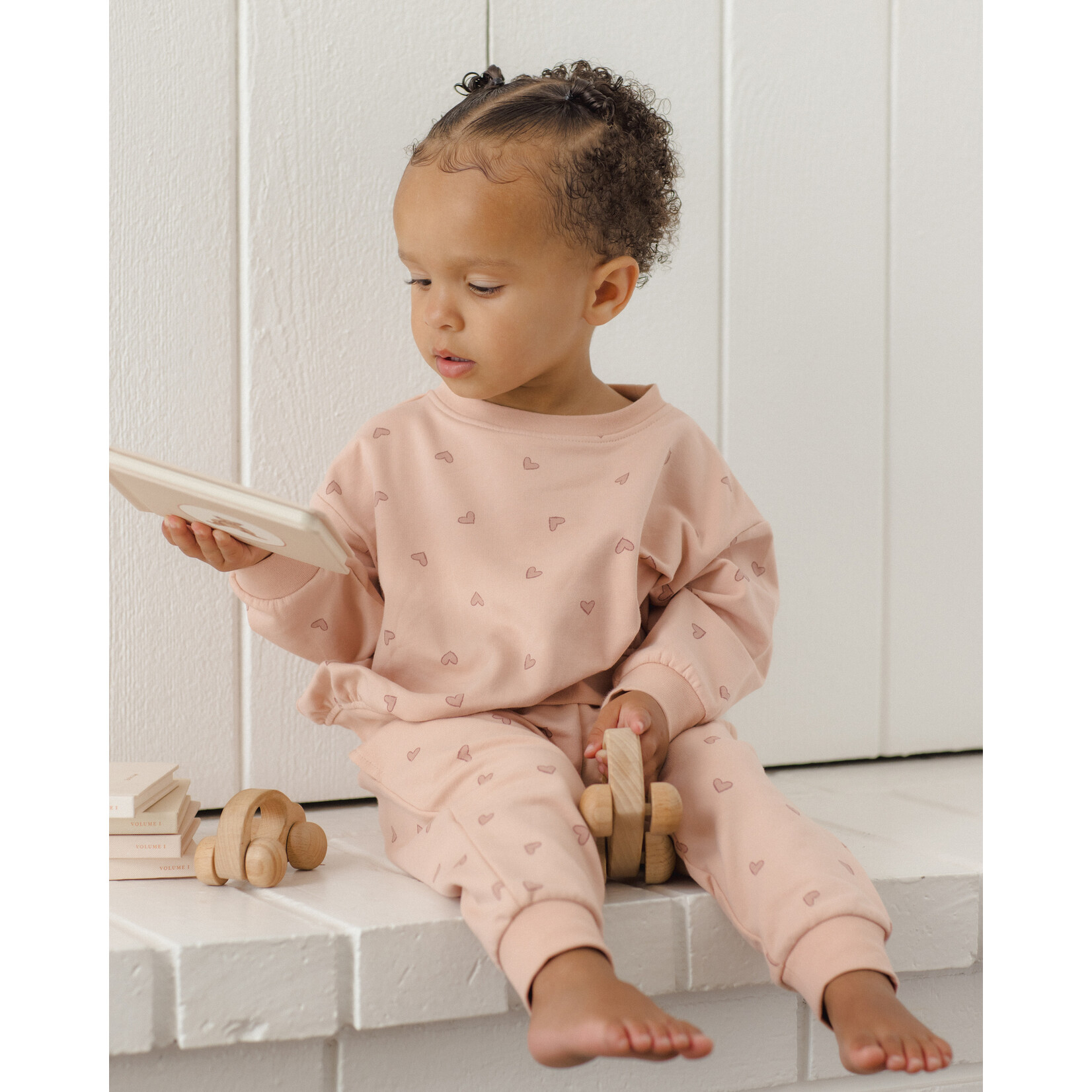 Quincy Mae Quincy Mae - Relaxed Sweatshirt  Hearts