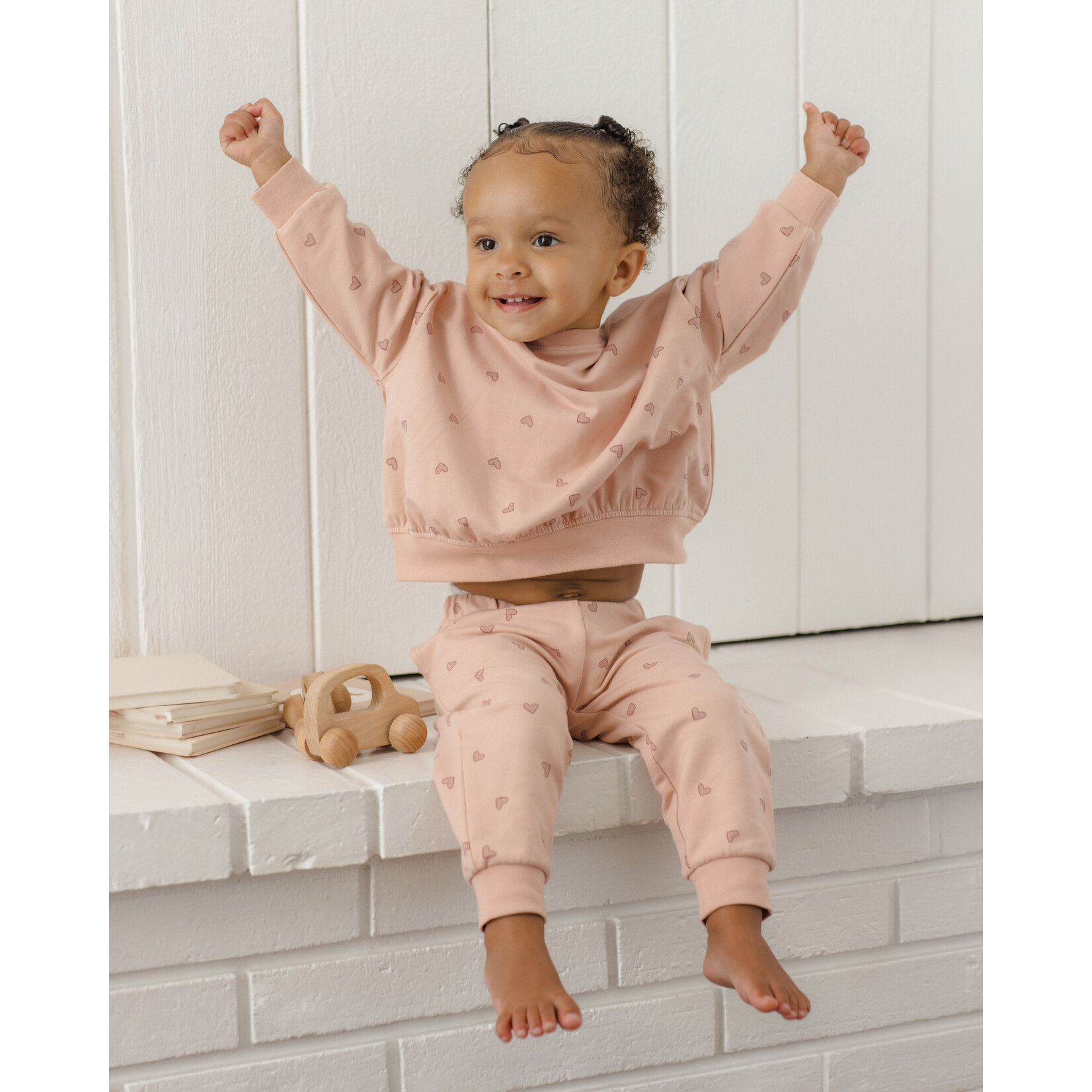 Quincy Mae Quincy Mae - Relaxed Sweatpant Hearts