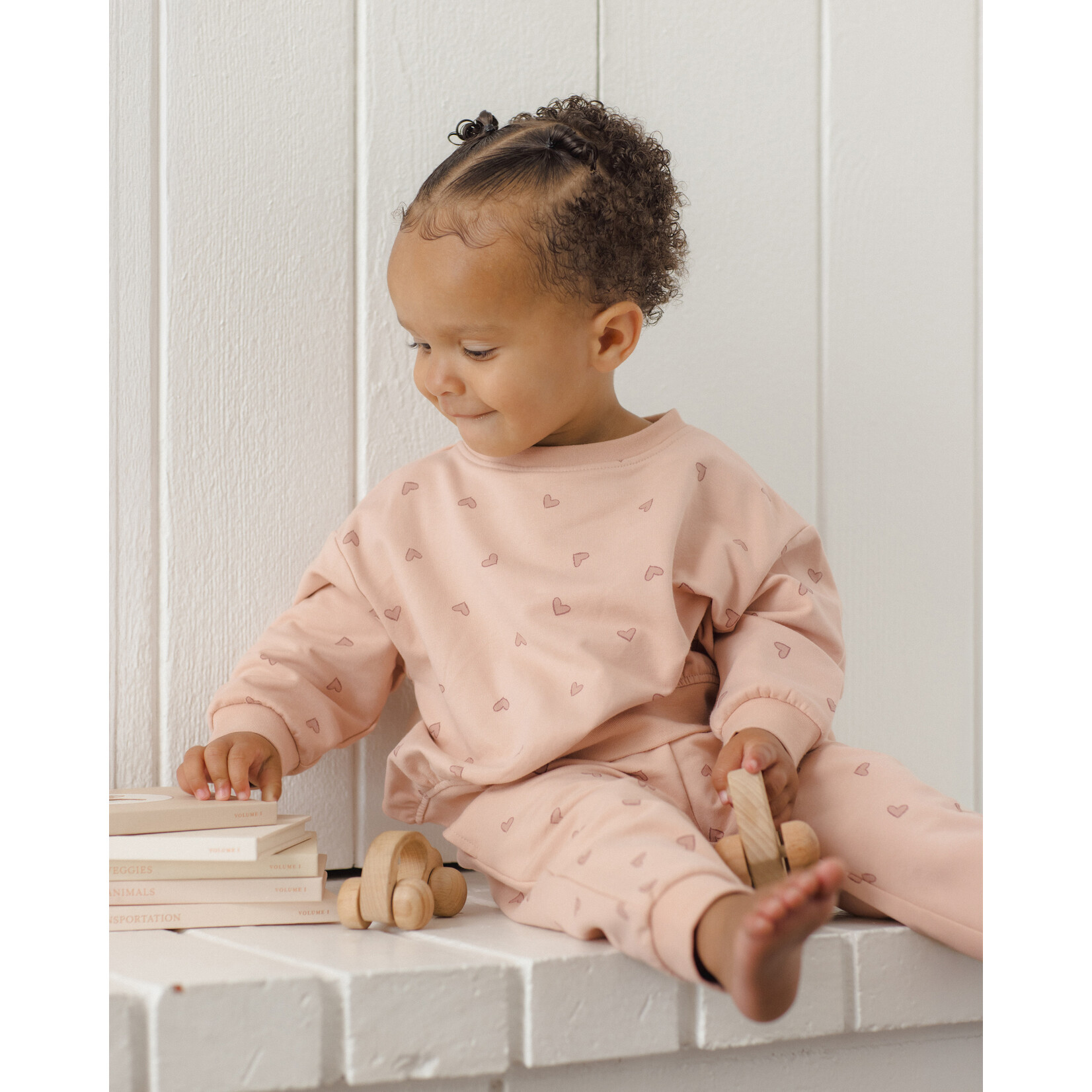 Quincy Mae Quincy Mae - Relaxed Sweatpant Hearts