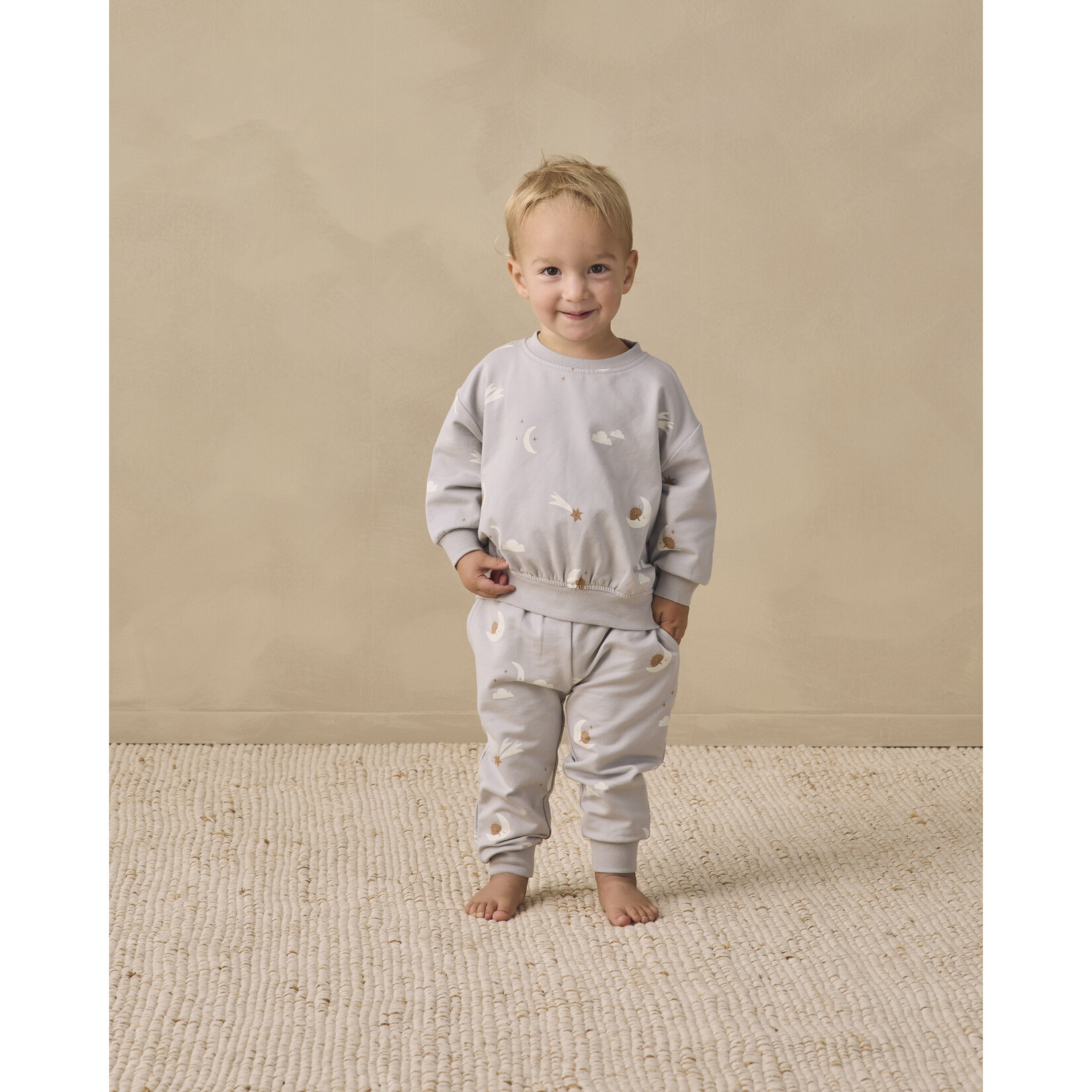 Quincy Mae Quincy Mae - Relaxed SweatPANT Sky Friends