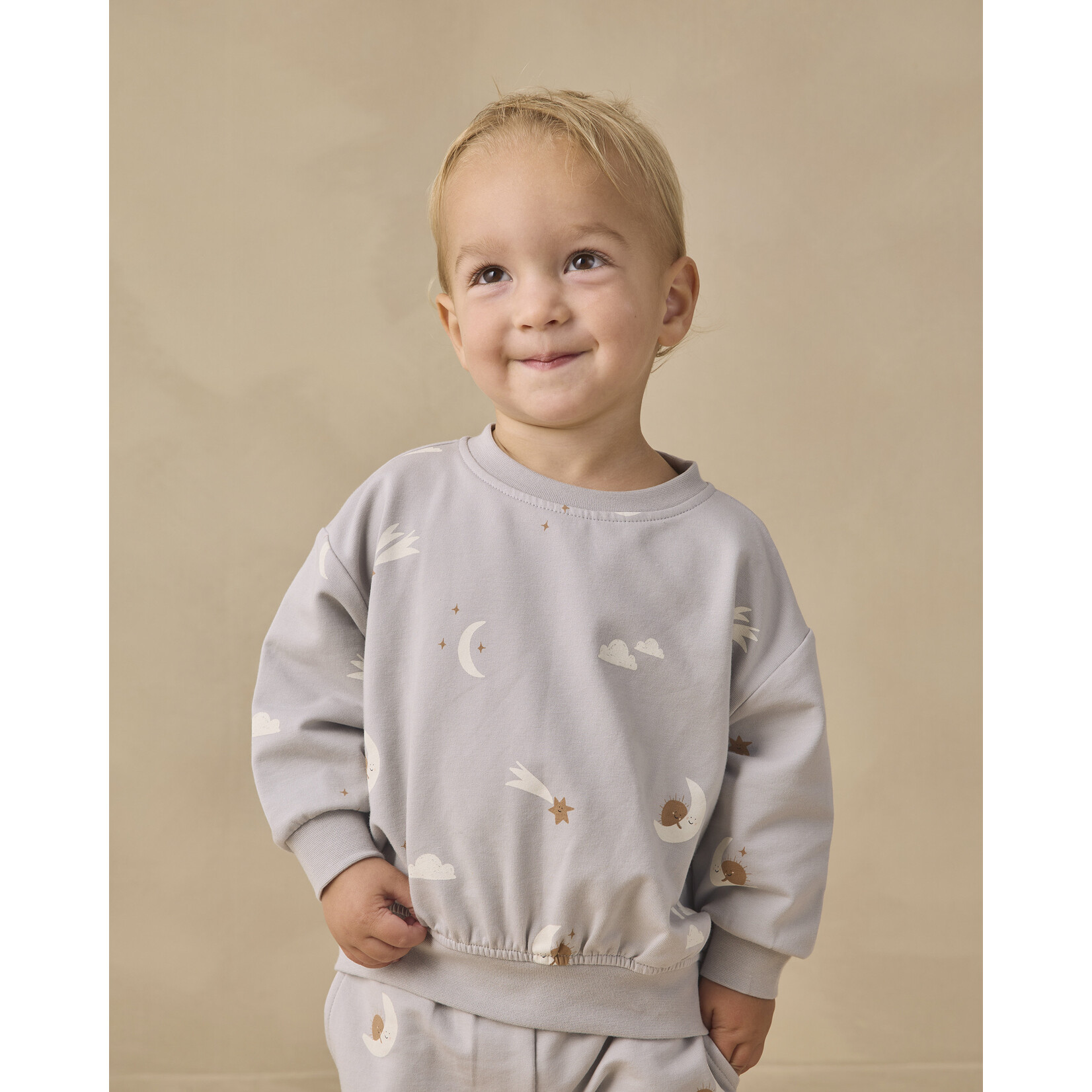 Quincy Mae Quincy Mae - Relaxed SweatPANT Sky Friends