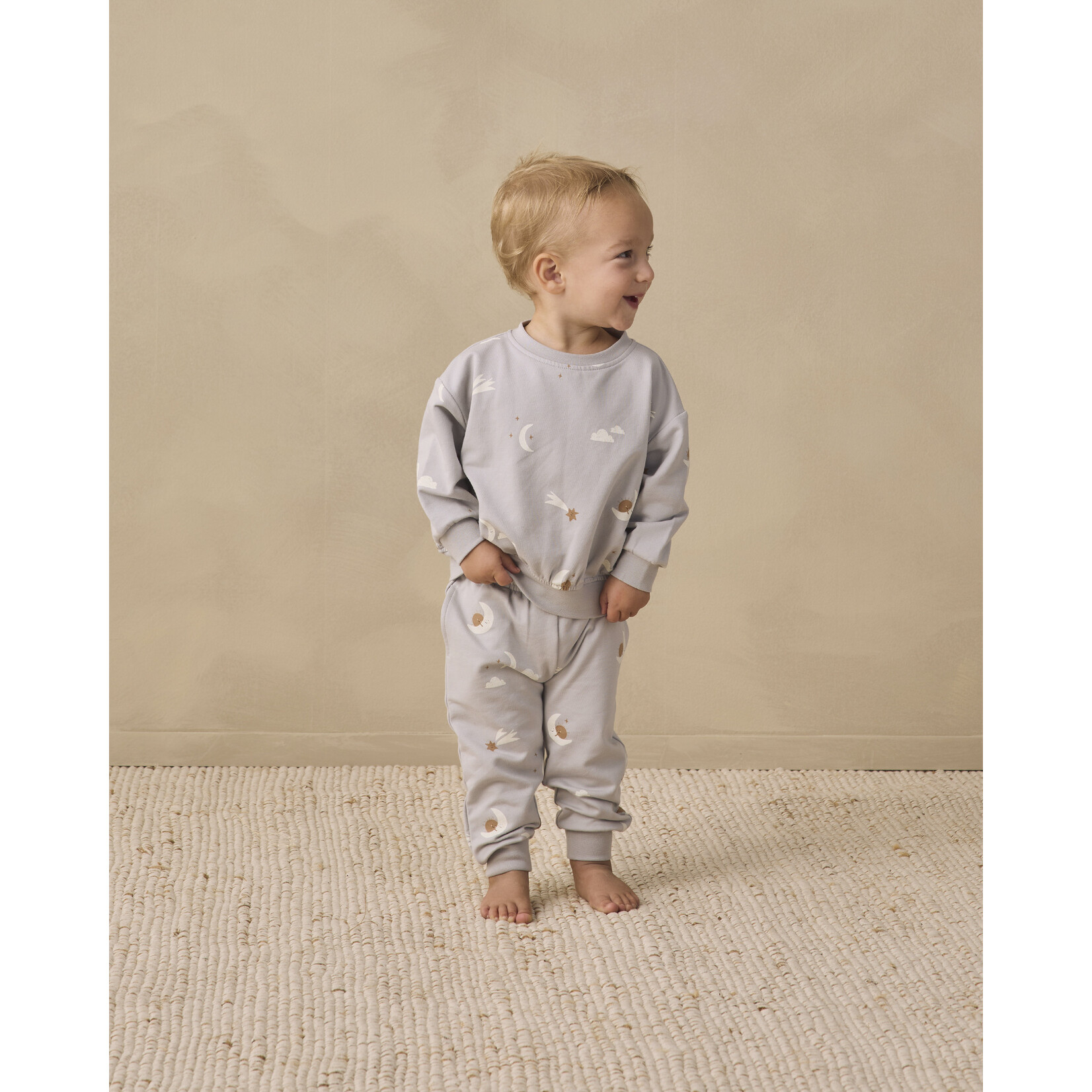 Quincy Mae Quincy Mae - Relaxed Sweatshirt Sky Friends