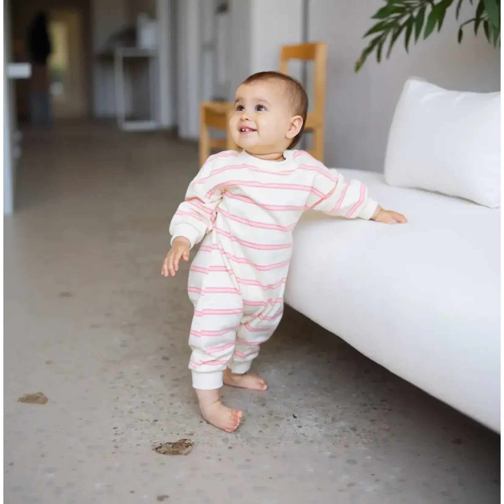 Roobear Roobear - Striped Long Sleeve Romper