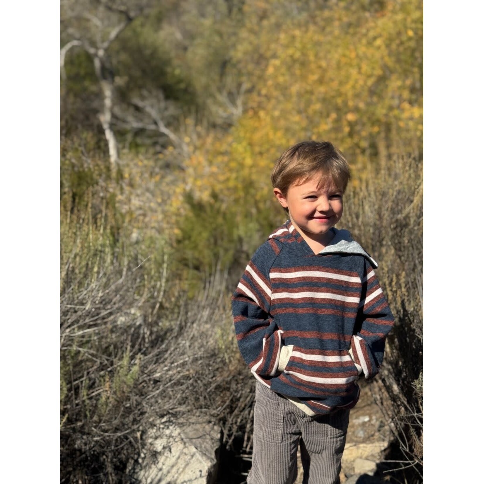 Me & Henry Me & Henry - Oakdale Hooded  Stripe Sweatshirt