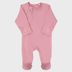 Coccoli Coccoli - Modal Zipper Footie | Silver Pink