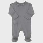 Coccoli Coccoli - Modal Zipper Footie | Granite Grey