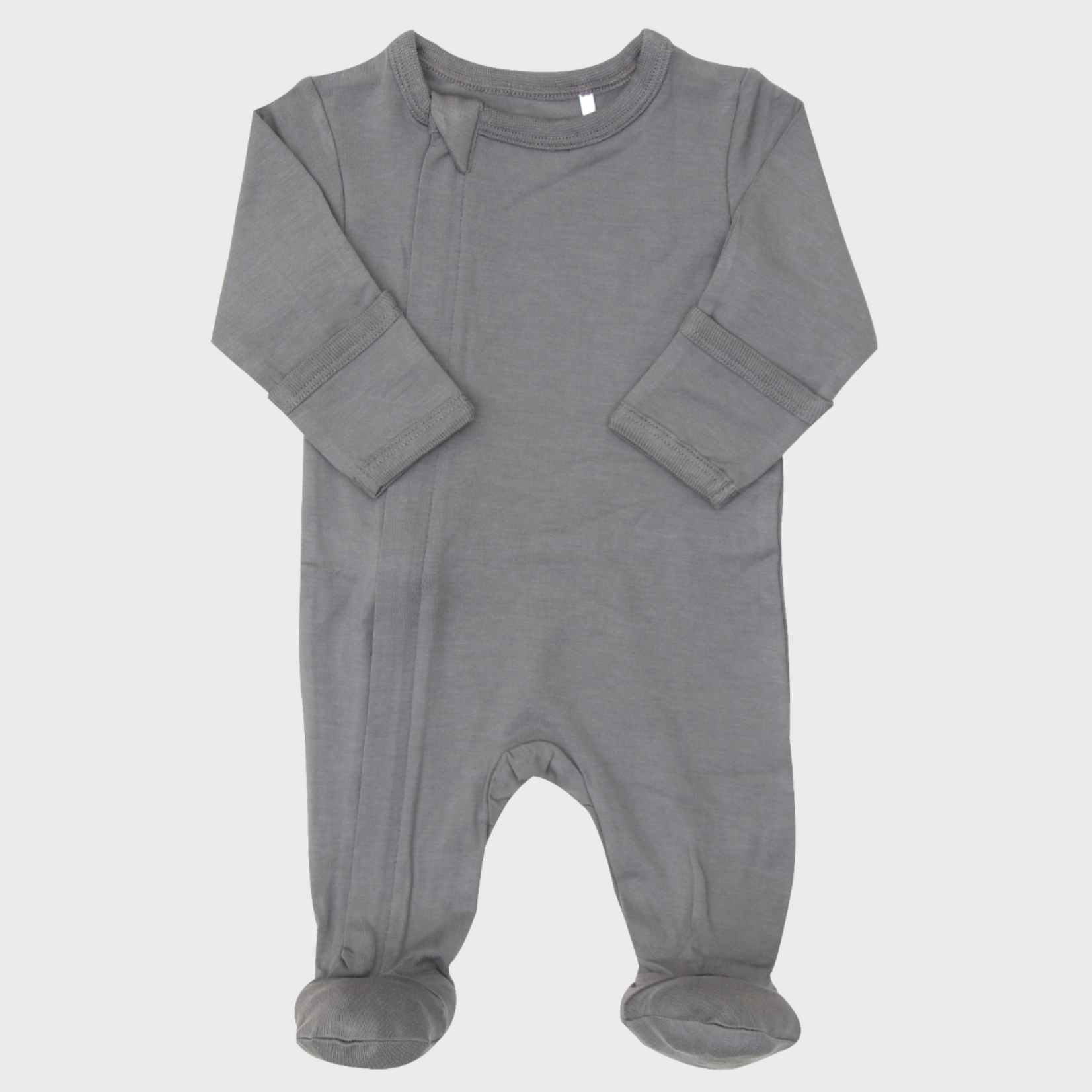 Coccoli Coccoli - Modal Zipper Footie | Granite Grey